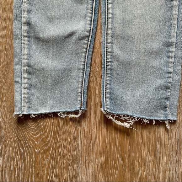 Revamped Denim Jeans High Waist Cropped Hem Skinny Straight - Size 11 - Picture 5 of 12